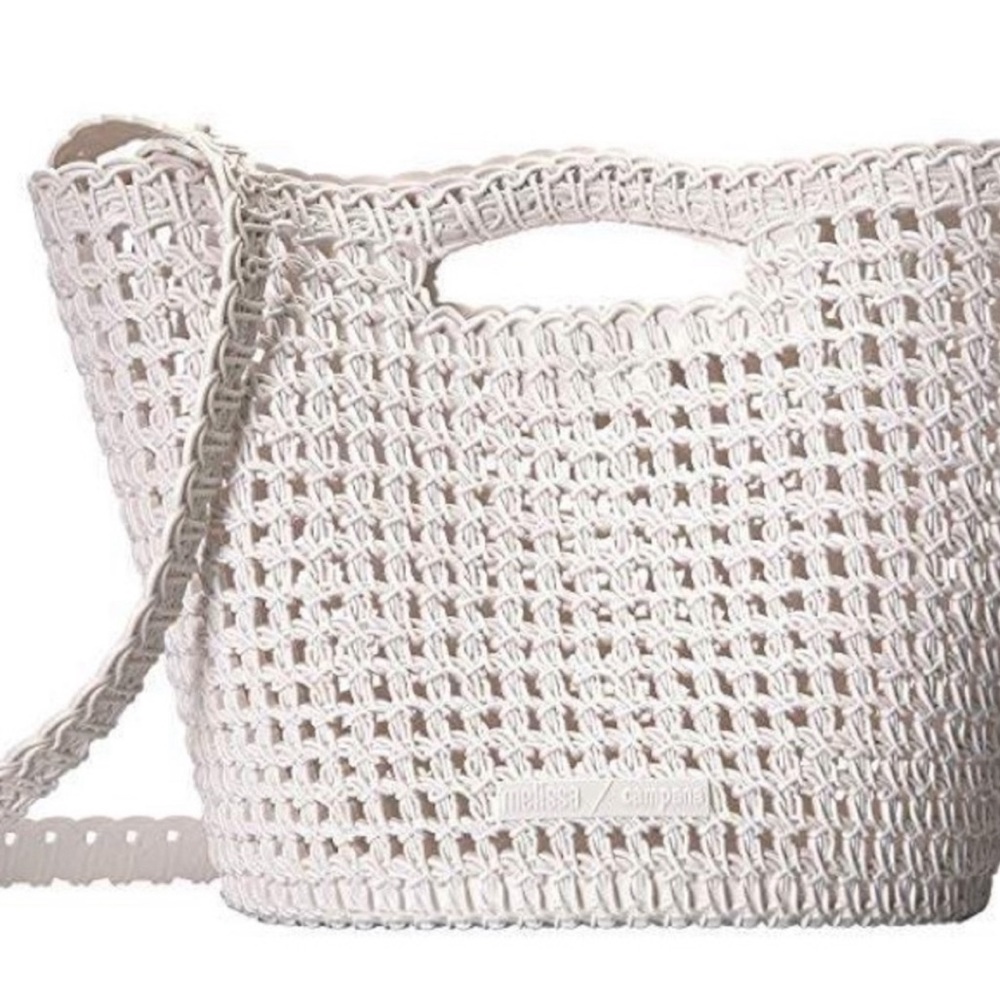 Melissa Campana Woven Crochet Tote Bag - Cream